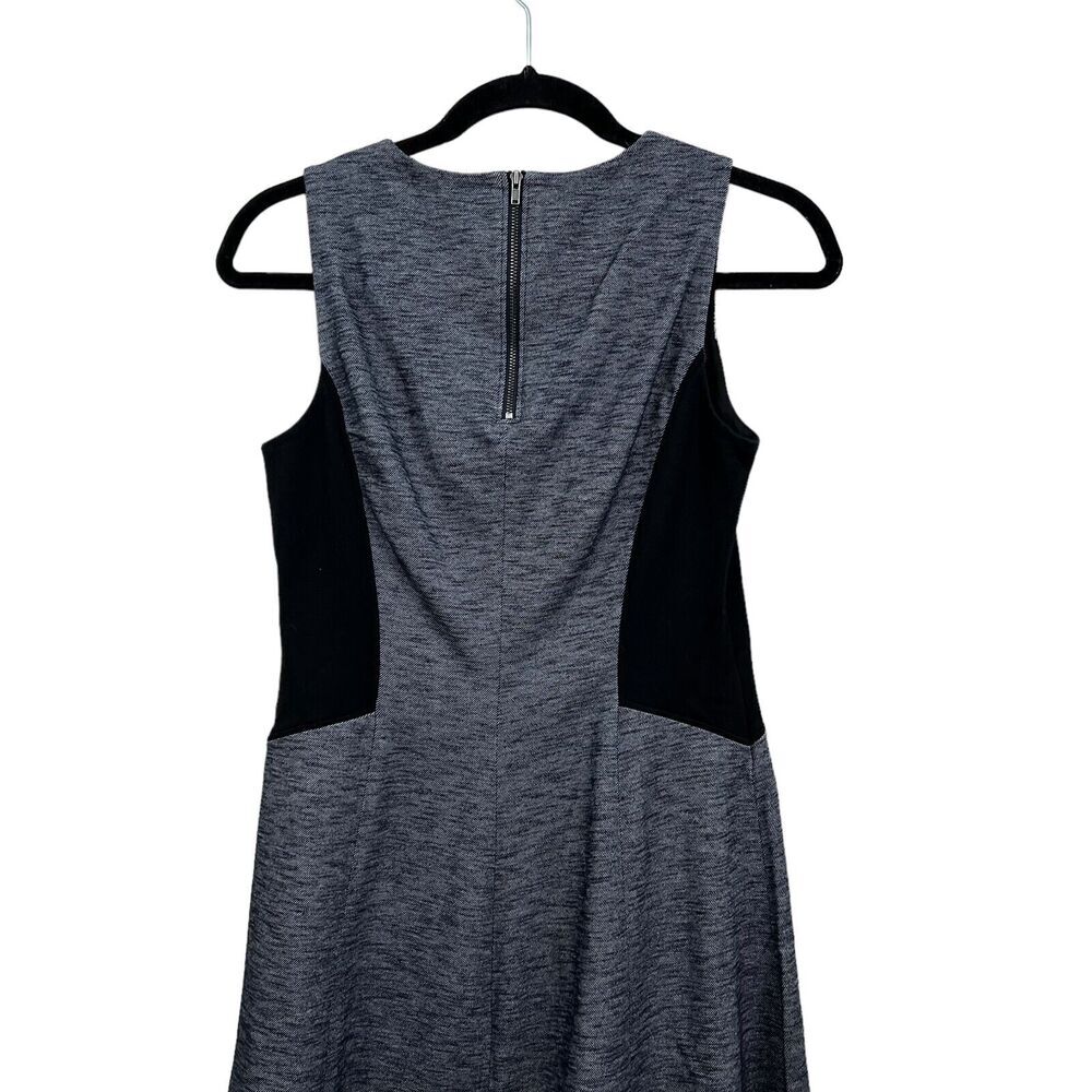 Theory Womens Sheath Dress Stretch Round Neck Sleeveless Zip Black Blue Size 6* - Picture 5 of 6